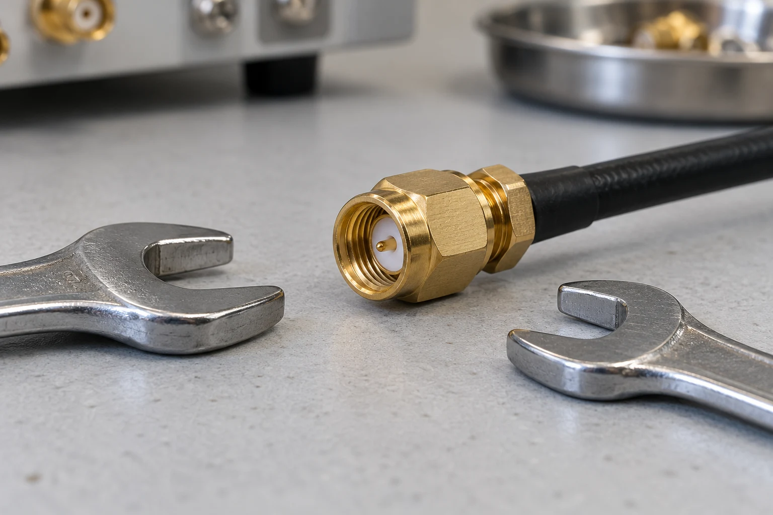Coupling nut, rear wrench flats and open-end tools